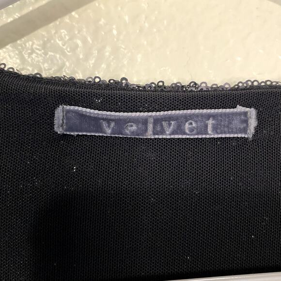 Velvet By Graham & Spencer Black Razi Sequin Blazer Jacket Size Medium - Picture 5 of 8